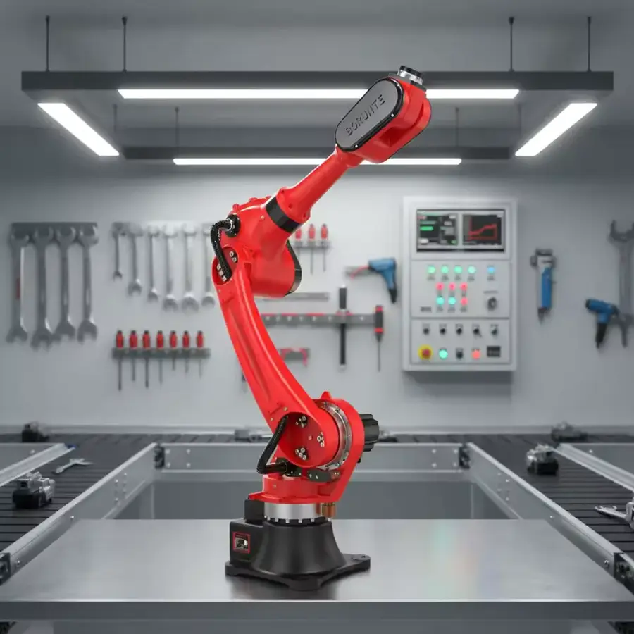 Cánh tay robot công nghiệp 6 trục, xử lý vật liệu, sơn, cắt, nhặt, chuẩn IP65, động cơ PLC